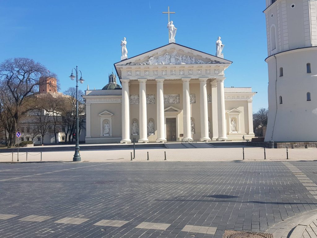 Cathedral square in vilnius