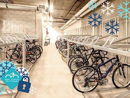 Bicycle winter storage. Dviračių saugykla Vilnius